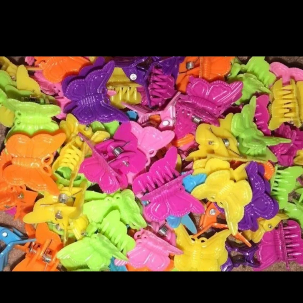 Copy/100pcs Butterfly Hair Clips